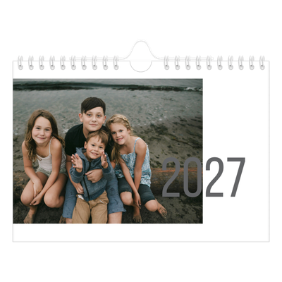 A5 Landscape Photo Calendar — Number months [cover]