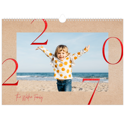 A3 Photo Calendar — Pops of red [cover]