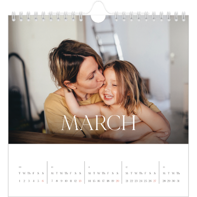 Square calendars  — Twelve big months [March]