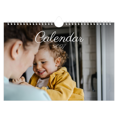 A4 Landscape Photo Calendar — Handwritten month [cover]