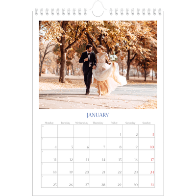 A4 Photo Calendar — Cobalt classic [January]