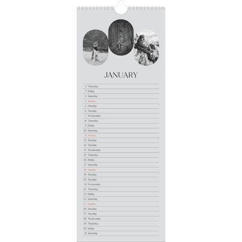 Slim Calendar (15 x 40cm) — Open road