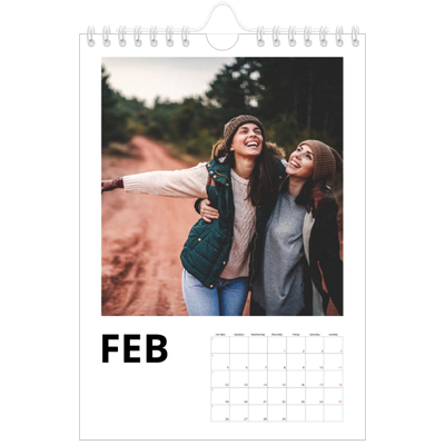 A5 Photo Calendar — Big date [February]