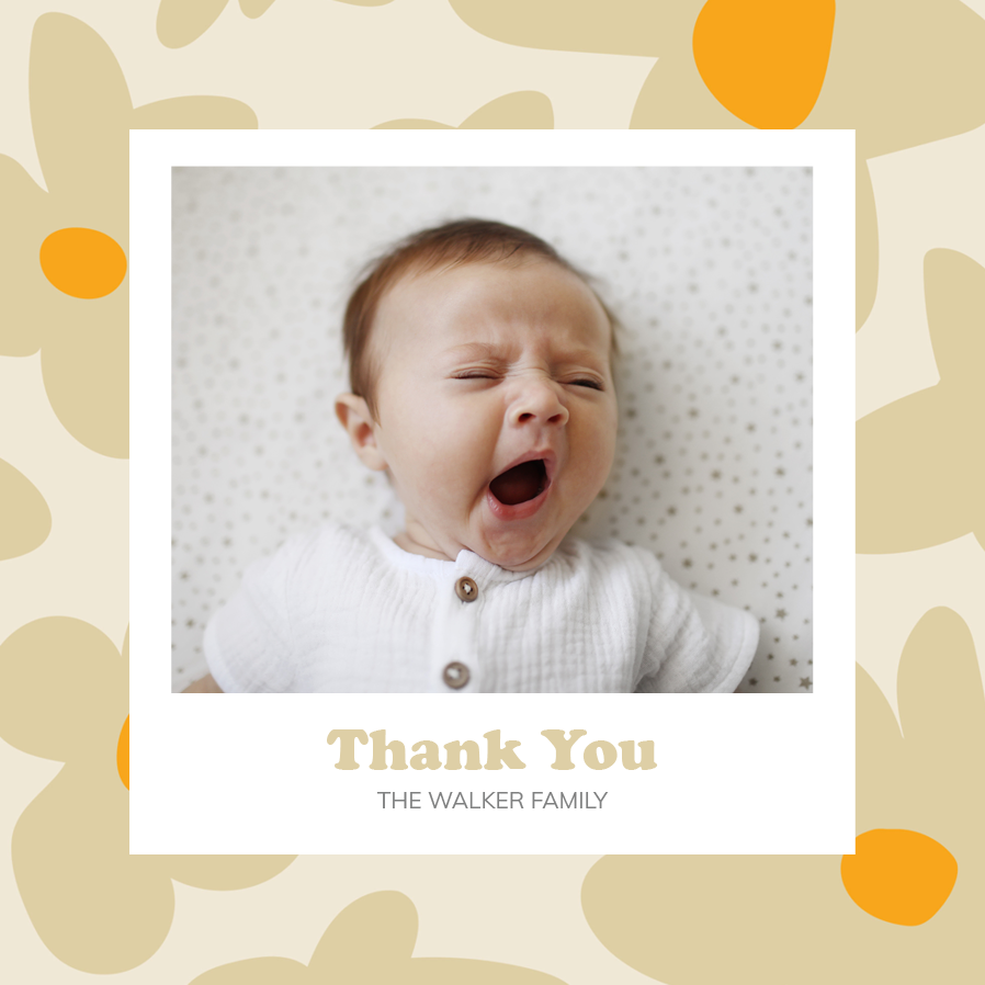 Thank you cards — Newborn retro