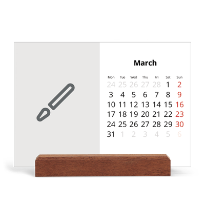 Easel Desk Calendar Landscape  — Design your own product [March]