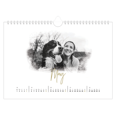 A4 Landscape Photo Calendar — Photo effects [May]