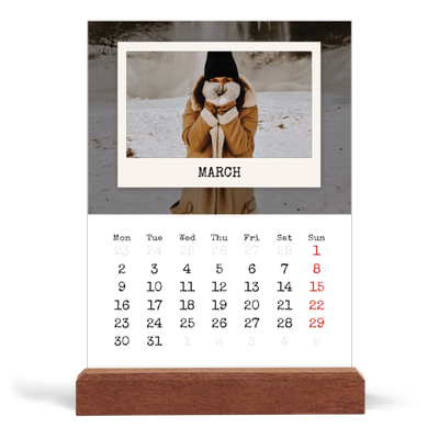 Easel Desk Calendar Portrait  — The portrait edit [March]