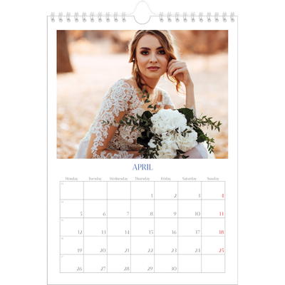 A4 Photo Calendar — Cobalt classic [April]