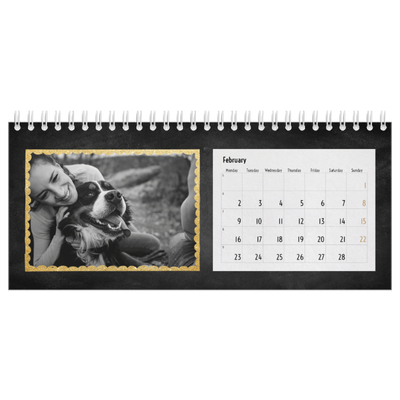 Desk calendars — Glitter frames [February]