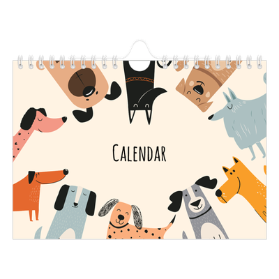 A5 Landscape Photo Calendar — Dog paws and doodles [cover]