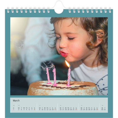 Square calendars  — Colour my world [March]