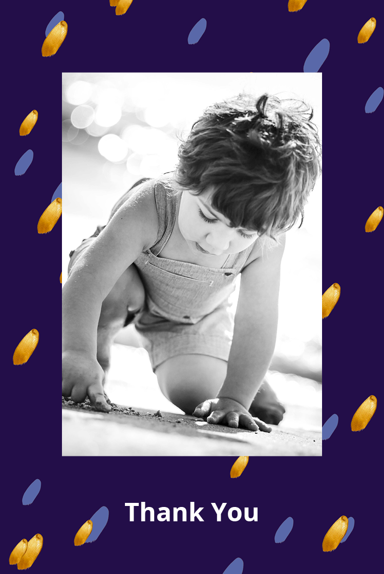 Thank you cards — Paint spots