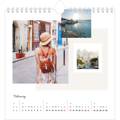 Square calendars  — Muted tones [February]