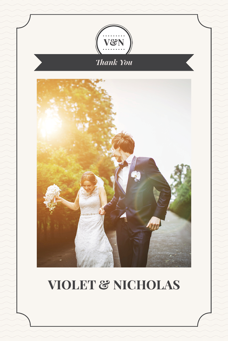 Thank you cards — Initial design stamp