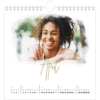 Square calendars  — Photo effects [April]