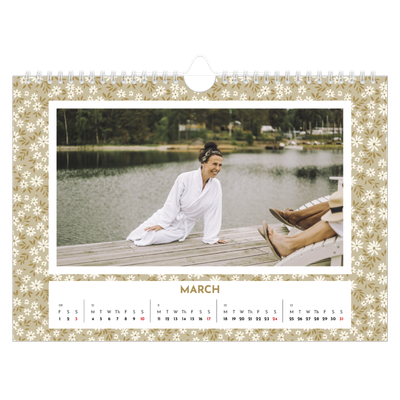 A4 Landscape Photo Calendar — Full bloom [March]