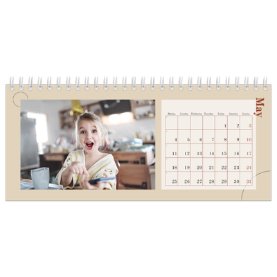 Desk calendars — Asymmetrical text [cover]