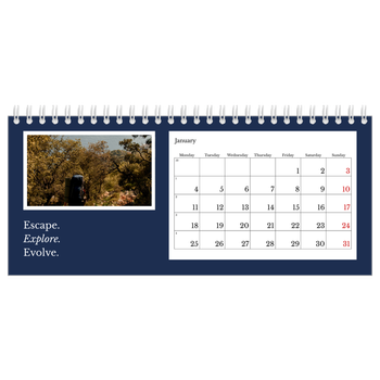 Desk Photo Calendar — Editorial Earth