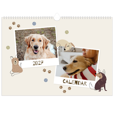 A3 Photo Calendar — Playful puppy [cover]