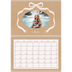 A4 Double Photo Calendar — Kraft and bow [March]