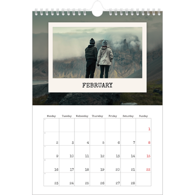 A4 Photo Calendar — The portrait edit [February]
