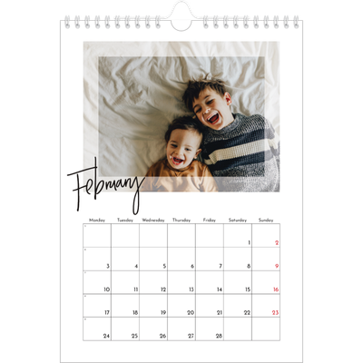 A4 Photo Calendar — Clear frame [February]