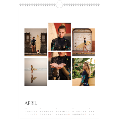 A3 photo calendars — Surfing sunsets [April]