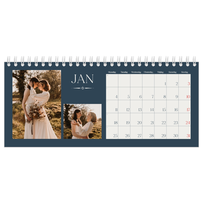 Desk calendars — Slate and serifs [January]