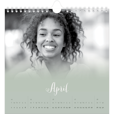 Square calendars  — Misty green [April]