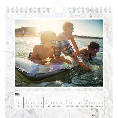 Square calendars  — Marble backgrounds [cover]