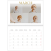 A4 Double Photo Calendar — Big gold text [March]
