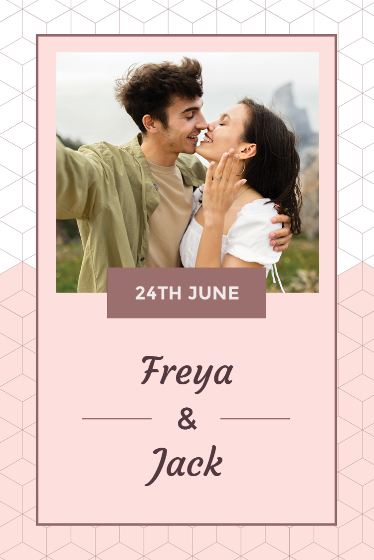 Save the date — Dusty pink