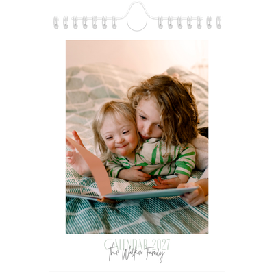 A5 Photo Calendar — Mixed typography [cover]
