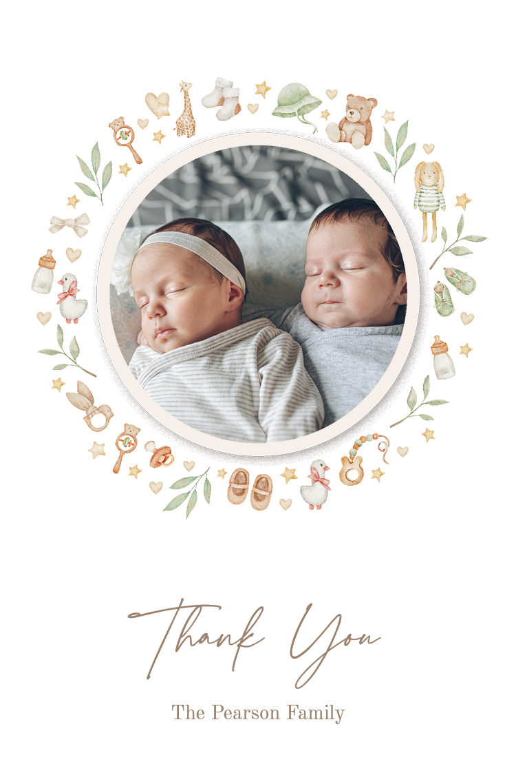 Thank you cards — Twin treasures