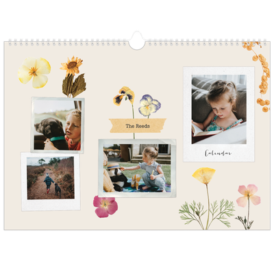 A3 Photo Calendar — Vintage scrapbooking [cover]