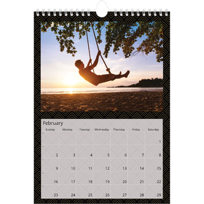 A4 Photo Calendar — Geometric [February]