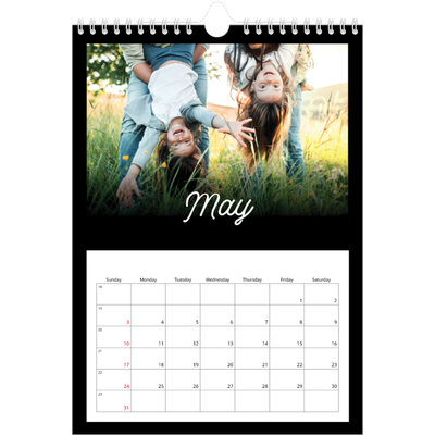A4 Photo Calendar — Black minimal [cover]