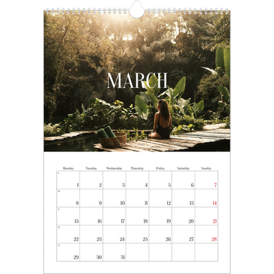 A3 photo calendars — Endless escape [March]