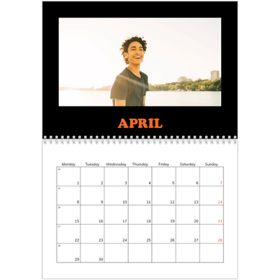 A4 Double Photo Calendar — Fun type [April]