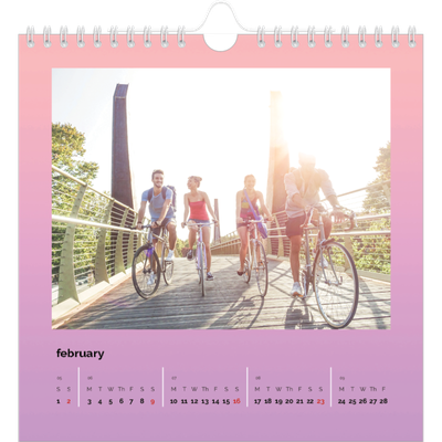 Square calendars  — Pastel shades [February]