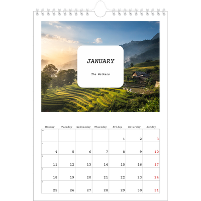 A4 Photo Calendar — Full story [January]