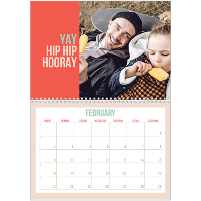 A4 Double Photo Calendar — Bright and beautiful [February]