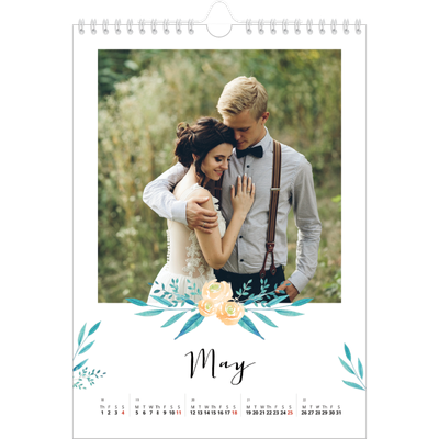 A4 Photo Calendar — Flower illustrations [cover]