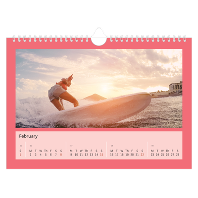 A4 Landscape Photo Calendar — Colour my world [February]