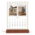 Easel Desk Calendar Portrait  — Script and stripes [March]