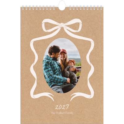 A4 Photo Calendar — Kraft and bow [cover]