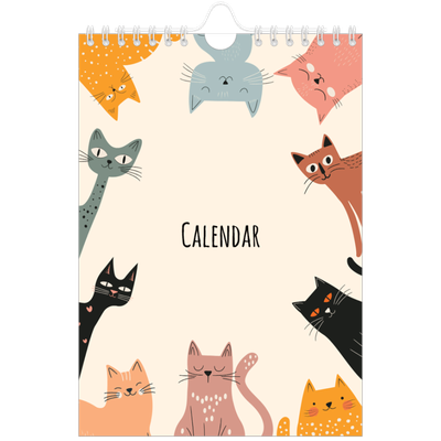A5 Photo Calendar — Cat paws and doodles [cover]