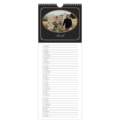 Slim Calendar  — Vintage classic [March]