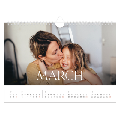 A4 Landscape Photo Calendar — Twelve big months [March]