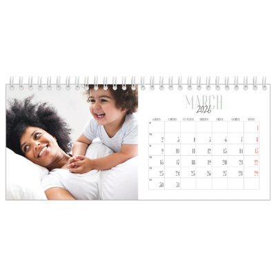 Desk calendars — Mixed typography [March]